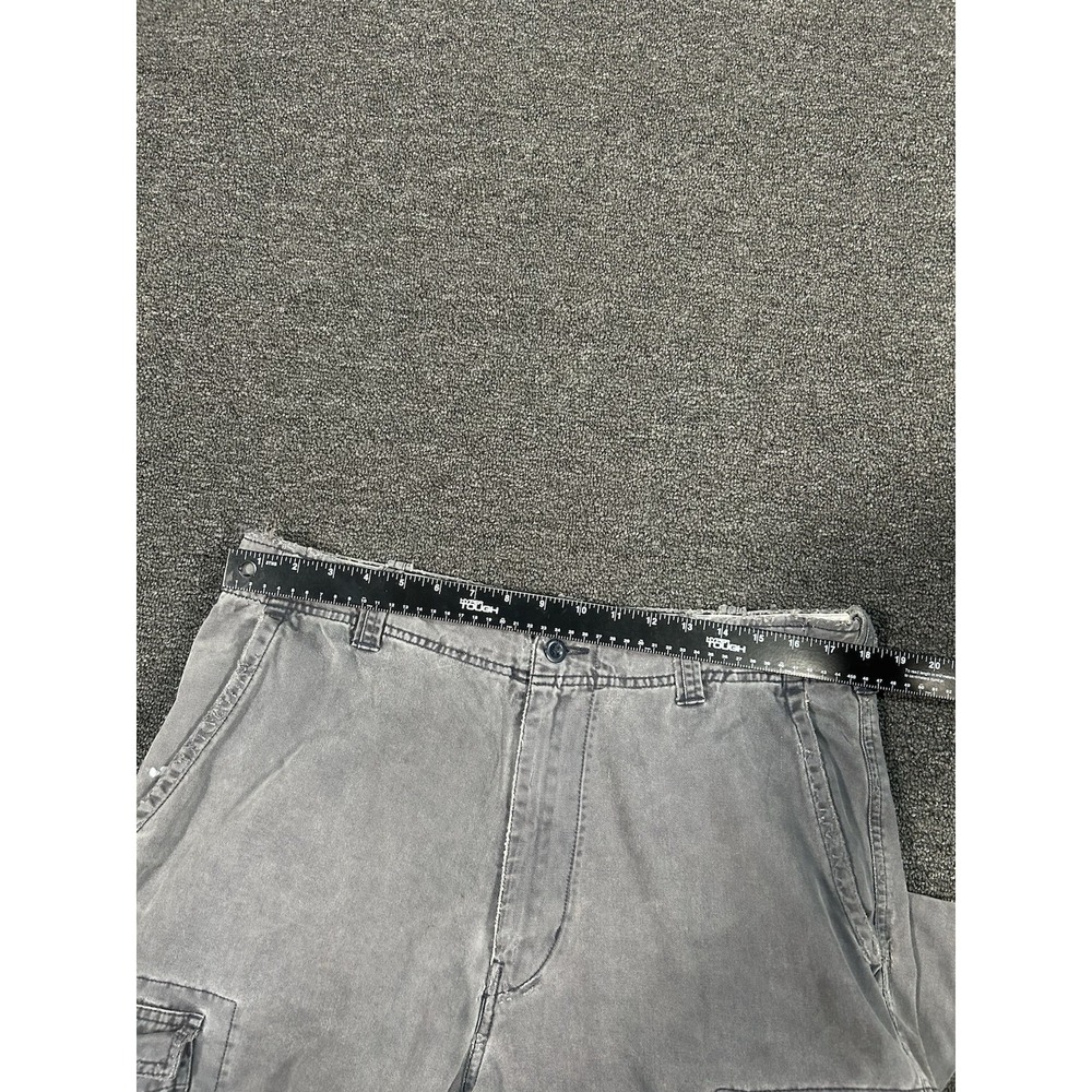 VTG Abercrombie and Fitch Cargo Pants Men 34R (Fits 37x31) Gray Baggy Thrashed - Picture 16 of 16